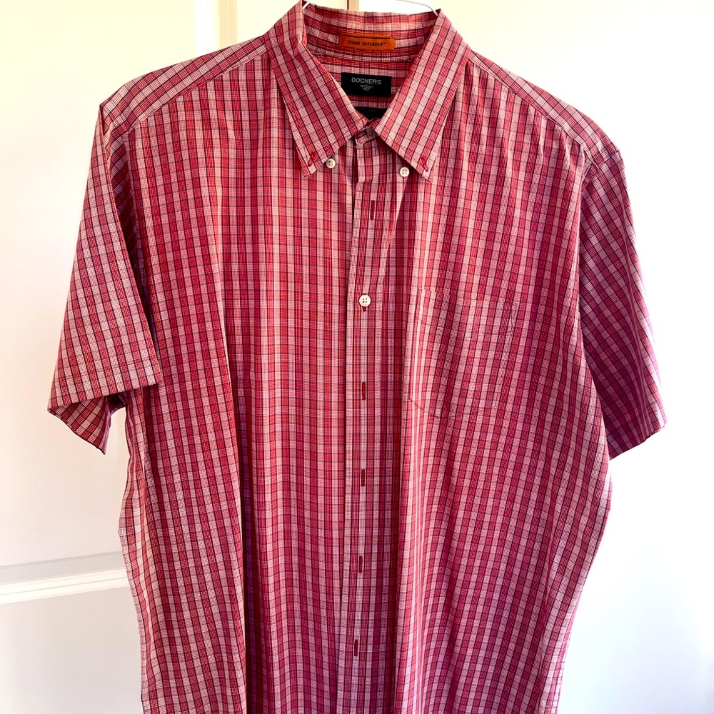 Dockers Men's Red Plaid Shirt